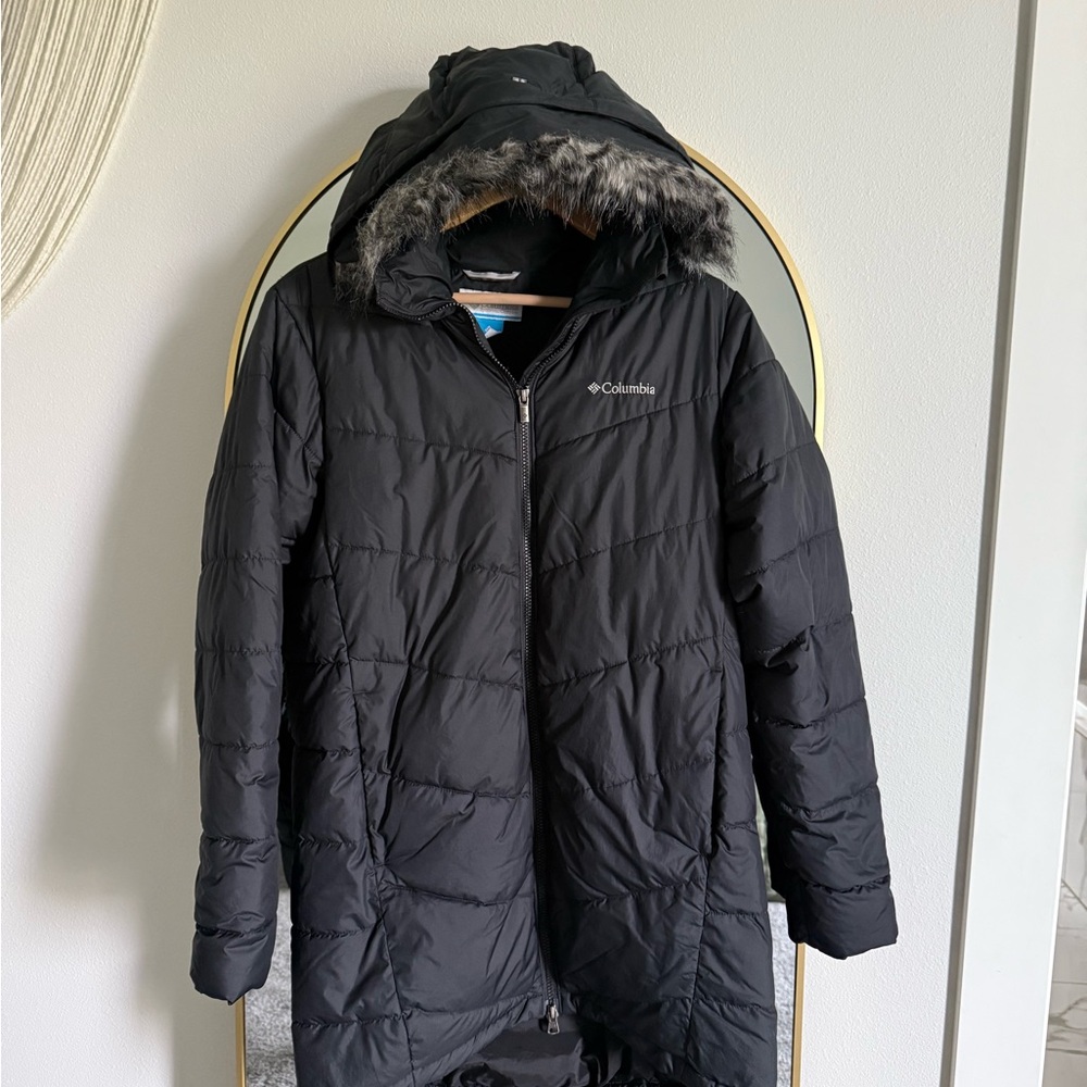 Columbia Black Jacket with Removable Hood